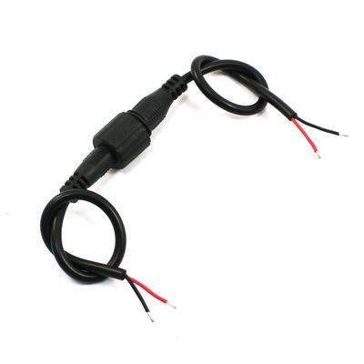 Aexit LED Audio & Video Accessories DC 5.5mm x 2.1mm M/F Waterproof Power Connector Connectors & Adapters Cable Black