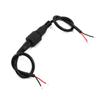 Aexit LED Audio & Video Accessories DC 5.5mm x 2.1mm M/F Waterproof Power Connector Connectors & Adapters Cable Black view 1