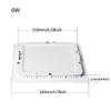 MODOAO 5 Pack 6W LED Panel Light Lamp, Square LED Recessed Downlight Panel Ceiling Lighting with LED Driver, AC85-265V, Hole Size 110MM (6W, Warm White) view 3