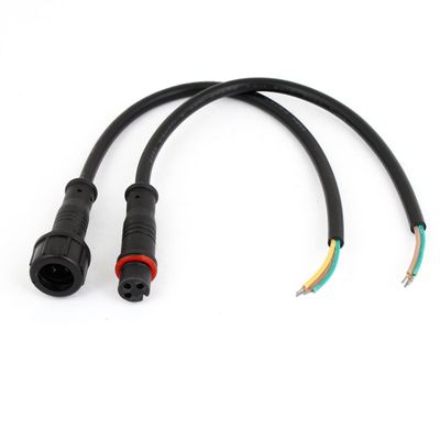 Aexit 40cm Long Audio & Video Accessories LED Strips 3P Male Female Waterproof Connectors & Adapters Connector Cable