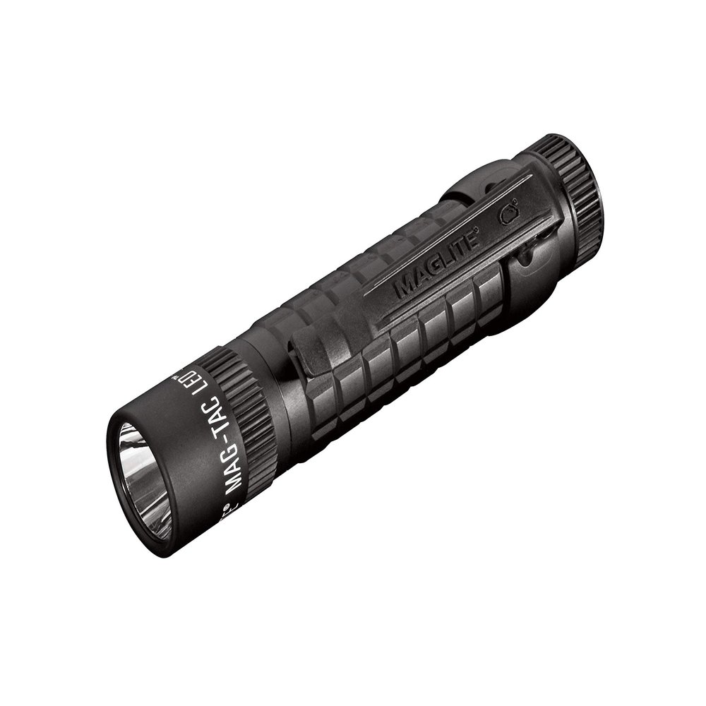 MagLite MAG-TAC 2-Cell CR123 LED Tactical Flashlight  Water-Resistant, QuickClick Modes Plain Bezel  Black