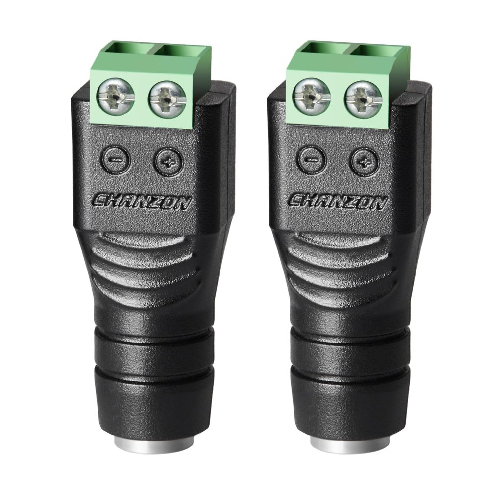 CHANZON Female 10 Pcs 12V 5.5mm x 2.1mm DC Power Jack Connector 24V Socket for Led Light Strip CCTV Security Camera Cable Wire Ends Plug Barrel Adapter