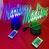 MIRROR MANIA Name Light Up Lamp LED Personalized Create Your Own Name in Script Cursive Table Lamp - 16 Color Options, Dimmer, Free Engraving view 1
