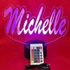 MIRROR MANIA Name Light Up Lamp LED Personalized Create Your Own Name in Script Cursive Table Lamp - 16 Color Options, Dimmer, Free Engraving view 2