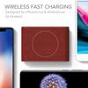 iOttie iON Wireless Mini Fast Charging Pad || Qi-Certified Charger 7.5W for iPhone XS Max R 8 Plus 10W for Samsung Galaxy S10 E S9 S8 Plus Edge, Note 9 | Includes USB C Cable & AC Adapter | Ruby view 2