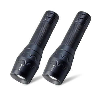 TotaLohan Military Grade Single Mode 3000 Lumens Tactical LED Waterproof Handheld Flashlight,2-Pack