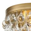 Crystorama Calypso 3 Light Crystal Teardrop Vibrant Gold Flush Mount view 3