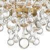 Crystorama Calypso 3 Light Crystal Teardrop Vibrant Gold Flush Mount view 4