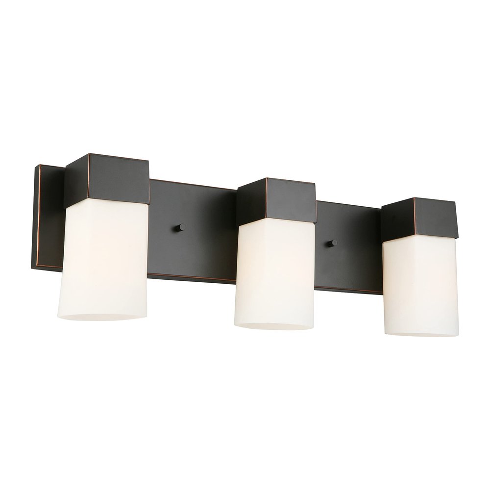 EGLO Ciara Spring 22" Traditional 3-Light Vanity Light Frosted Glass Damp Certificated Wall Sconce Bathroom Dimmable LED Mirror Lighting Fixture, Oil Rubbed Bronze