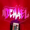 MIRROR MANIA Name Light Up Lamp Any Name Shape Lamp LED Personalized Create Your Own Name in Graffiti Table Lamp LED - It's Wow, with Remote 16 Color Options, Dimmer, Free Engraving, Great Gift view 4