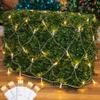 Novelty Lights 4x6 Net Lights, 100 Warm White LEDs with 4 Inch Spacing, 5mm Wide Angle Bulbs on White Wire, Connectable End to End, Outdoor Weather Resistant Hedge and Bush Lighting view 1