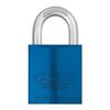 ABUS 83AL-IC/40 S2 SFIC Small Format Interchangeable Core Aluminum Rekeyable Padlock w/o core with 1.5-Inch Shackle, Blue view 1