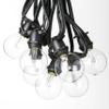25 Foot C9 Commercial String Lights with LED G50 Clear Bulbs - Black Wire view 3