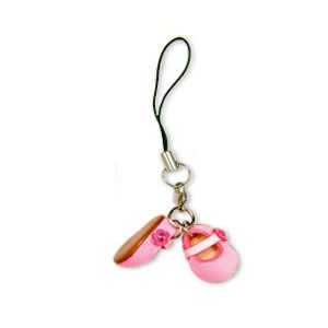 First Shoes Pink Leather Mobile/Cellphone Charm VANCA Craft-Collectible Cute Mascot Made in Japan