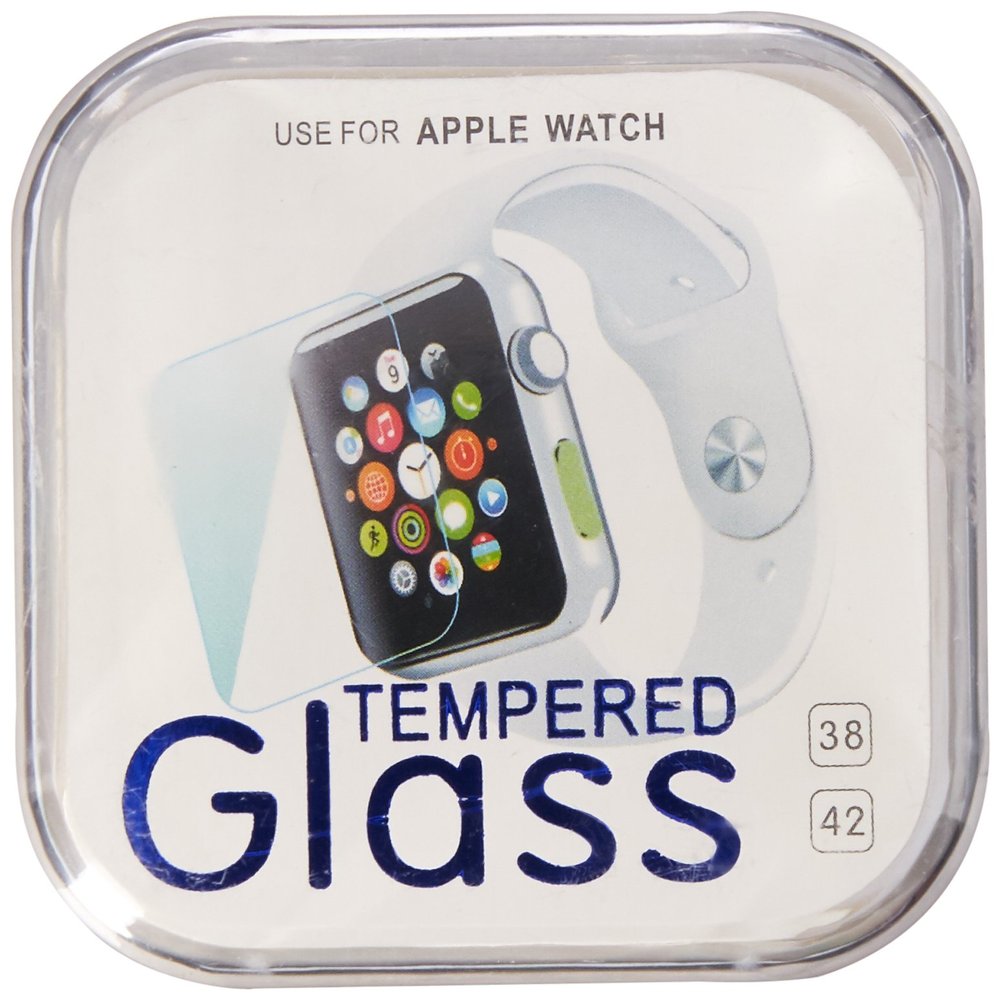 SD Trading 2iwatxcg18 Slim Premium Real Tempered Glass Film Screen Protector for Apple Watch - 38mm - 2 Piece