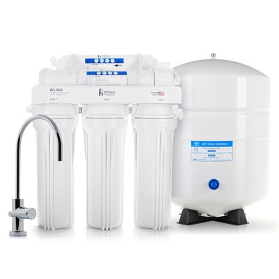 iFilters 5 Stage Premium Reverse Osmosis Complete System 50 GPD with Filters - Faucet & Tank