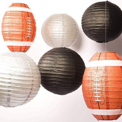 Quasimoon PaperLanternStore.com Oakland Pro Football Paper Lanterns 6pc Combo Tailgating Party Pack (Silver/Black)