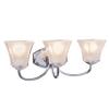 Aspen Creative 62132, Three Metal, 21 1/4" Wide, Transitional Design in with Frosted Glass Shade Bathroom Vanity Wall Light Fixture, 3, Brushed Nickel view 1