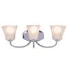 Aspen Creative 62132, Three Metal, 21 1/4" Wide, Transitional Design in with Frosted Glass Shade Bathroom Vanity Wall Light Fixture, 3, Brushed Nickel view 3