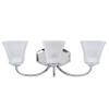 Aspen Creative 62132, Three Metal, 21 1/4" Wide, Transitional Design in with Frosted Glass Shade Bathroom Vanity Wall Light Fixture, 3, Brushed Nickel view 4