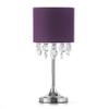 Florence 22"H Crystal Pendants Table Lamp (Purple Shade) view 3