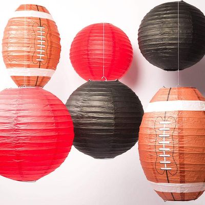 Quasimoon PaperLanternStore.com Tampa Bay Pro Football Paper Lanterns 6pc Combo Tailgating Party Pack (Red/Black)