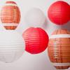 Quasimoon PaperLanternStore.com Arizona Pro Football Paper Lanterns 6pc Combo Tailgating Party Pack (Red/White) view 1