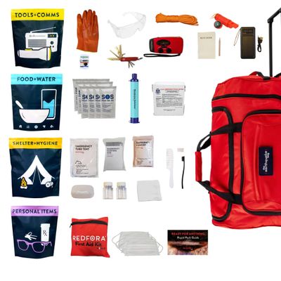 Complete Earthquake Bag - Emergency kit for Earthquakes, Hurricanes, Wildfires, Floods + Other disasters (3 Person, 3 Days)