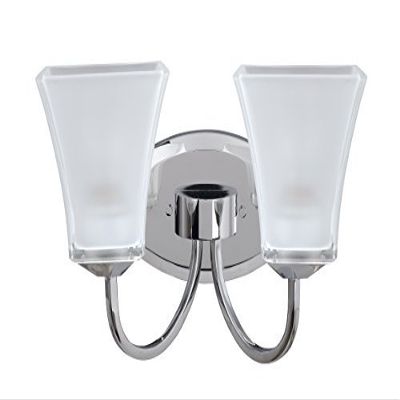 Aspen Creative 62131 Two Metal Bathroom Vanity Wall Light Fixture, 2, Brushed Nickel