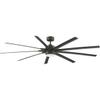 Fanimation Odyn 84 inch Indoor/Outdoor Ceiling Fan with LED CCT Select Light Kit - Matte Greige with Weathered Wood Blades view 1