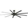 Fanimation Odyn 84 inch Indoor/Outdoor Ceiling Fan with LED CCT Select Light Kit - Matte Greige with Weathered Wood Blades view 2