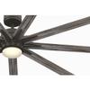 Fanimation Odyn 84 inch Indoor/Outdoor Ceiling Fan with LED CCT Select Light Kit - Matte Greige with Weathered Wood Blades view 3