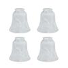 Aspen Creative 23030-4 Transitional Alabaster Bell Shape Ceiling Fan Glass Shade 2-1/8" Fitter, 4-3/4" D x 4-3/4" H, 4 Pack view 1