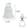 Aspen Creative 23030-4 Transitional Alabaster Bell Shape Ceiling Fan Glass Shade 2-1/8" Fitter, 4-3/4" D x 4-3/4" H, 4 Pack view 2