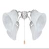 Aspen Creative 23030-4 Transitional Alabaster Bell Shape Ceiling Fan Glass Shade 2-1/8" Fitter, 4-3/4" D x 4-3/4" H, 4 Pack view 3
