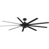 Fanimation Odyn 84 inch Indoor/Outdoor Ceiling Fan with LED CCT Select Light Kit - Black with Black Blades view 2