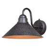 VAXCEL Outland 9 in. H 1-Light Aged Iron and Light Gold Dusk to Dawn Sensor Farmhouse Outdoor Wall Sconce, Gooseneck Metal Shade, Dark Sky Compliant for Exterior Porch Patio Front Door or Garage view 1