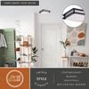 VAXCEL Horizon 12-in W LED Bronze Flush Mount Ceiling Light Fixture White Shade view 2
