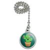 GRAPHICS & MORE Cute Cactus in Pot with Pink Flowers Ceiling Fan and Light Pull Chain view 1