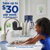 PUR Vertical Faucet Mount Water Filtration System with Lead Reducing Filter for Cleaner, Filtered Tap Water, Lasts 100 Gallons, Sink Water Filter, Fits Most Kitchen or Bathroom Faucets, Black view 3