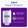 PUR Vertical Faucet Mount Water Filtration System with Lead Reducing Filter for Cleaner, Filtered Tap Water, Lasts 100 Gallons, Sink Water Filter, Fits Most Kitchen or Bathroom Faucets, Black view 4