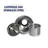 Nantucket Sinks 3-1/2" Colander Kitchen Sink Drain Kit, Stainless Steel view 3