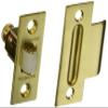 Baldwin 0440060 Adjustable Roller Catch, Antique Brass with Brown view 1