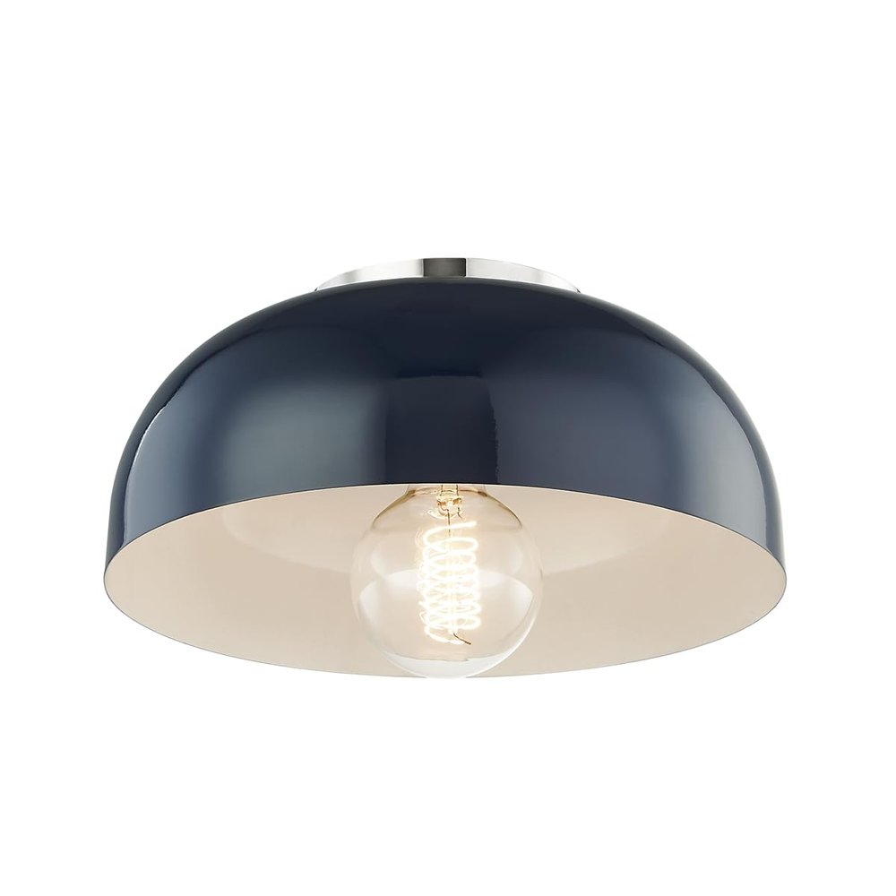 Mitzi H199501S-PN/NVY Avery SEMI Flush, Nickel