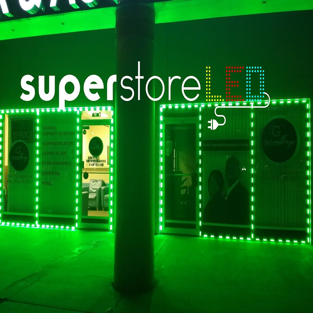SuperStoreLED Brightest Storefront LED Window Light Kit with UL Power Supply