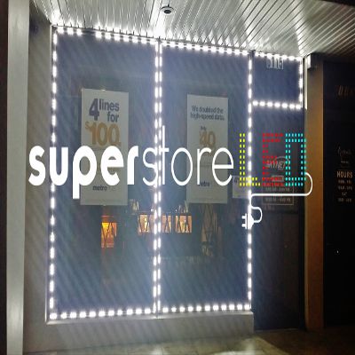 SuperStoreLED Brightest Storefront LED Window Light Kit with UL Power Supply