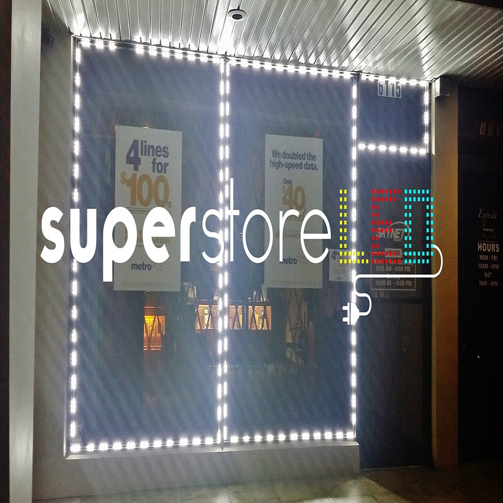 SuperStoreLED Brightest Storefront LED Window Light Kit with UL Power Supply