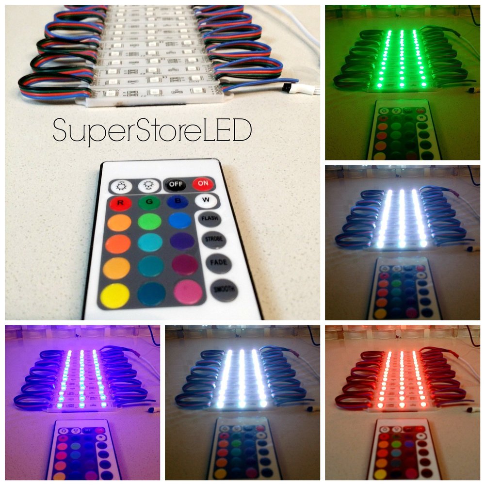 SuperStoreLED RGB Store Front LED Window Light Color Change with UL Power Supply