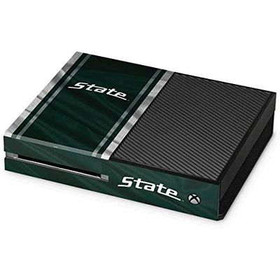 Skinit Decal Gaming Skin Compatible with Xbox One Console - Officially Licensed College Michigan State University Jersey Grey Design