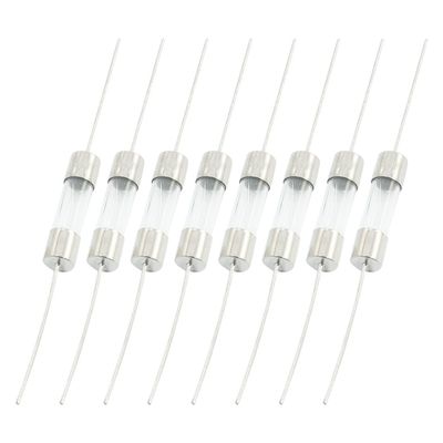 Aexit 250VAC 6A Amplifier Installation 5mm x 20mm axia-l Lead Glass Fuses Tube Fuses 8 Pcs